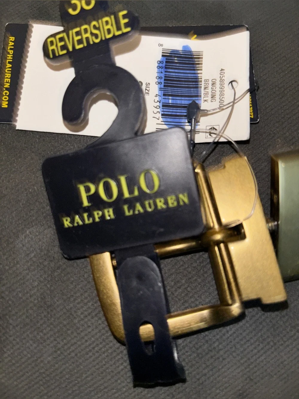 Polo Ralph Lauren Men 38 Leather Reversible‎ Belt NEW Classic Casual Office Work
